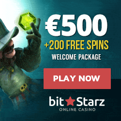 BitStarz Casino – 20 gratis spins (NDB) plus 180 free spins and 350% up to 5 BTC (or £/€/$/500) welcome bonus.