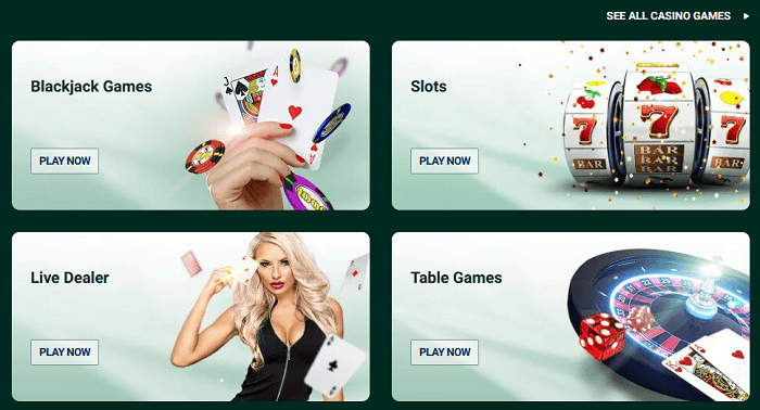 Slots, Table Games, and Card Games, Live Dealer 